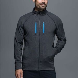 Lululemon Luon Shift Zip Up Jacket Men’s Size XL Heathered Black Cornflower Gray
